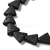 Triangle Dyed Natural Lava Rock Beads Strands G-O126-04A-10-3