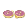 Golden Plated Alloy Enamel Charms ENAM-XCP0001-13Y-3