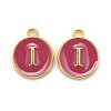 Golden Plated Alloy Enamel Charms ENAM-S118-08I-1
