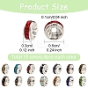 60Pcs 15 Colors Brass Rhinestone Spacer Beads RB-YW0001-12-2