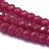 Lab Grown Red Corundum Beads Strands G-D0013-64-1-3