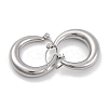 Non-Tarnish Moon Stainless Steel Hoop Earrings EJEW-H013-10P-2