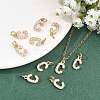 SHEGRACE Brass Micro Pave Clear Cubic Zirconia Pendants XGRQ29929-394G-C-5