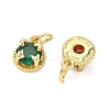 Brass Micro Pave Cubic Zirconia Pendants KK-L264-12G-2