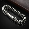 Punk Style 304 Stainless Steel Curb Chain Bracelets for Men WGFAED6-03-4