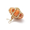 Handmade Glass Seed Beaded & Synthetic Dyed Imperial Jasper Beads Pendants PALLOY-MZ00770-4