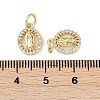 Rack Plating Brass Micro Pave Cubic Zirconia Pendants KK-H509-08G-2