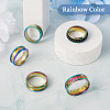 6Pcs 6 Style 201 Stainless Steel Engravable Grooved Finger Rings Set for Women RJEW-YS0001-02-7