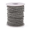 Tarnish Resistant 304 Stainless Steel Rolo Chains STAS-O076-01-3