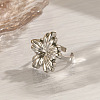 Flower 304 Stainless Steel Cuff Rings FS-WG7BC9E-06-1