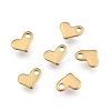 Ion Plating(IP) 304 Stainless Steel Heart Charms LS-X-STAS-F075-21-2