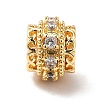 Brass Micro Pave Cubic Zirconia European Beads KK-M233-25G-2