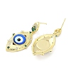 Rack Plating Brass Micro Pave Clear Cubic Zirconia Stud Earrings for Women EJEW-M260-23G-01-2