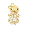 Brass Micro Pave Cubic Zirconia Pendants KK-D317-104G-1
