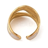 304 Stainless Steel Enamel Cuff Rings for Women RJEW-G324-03G-3