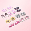 16Pcs 8 Styles Momther's Day Wooden Pendants WOOD-FS0001-38-9