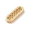 Rectangle Brass Micro Pave Clear Cubic Zirconia Pendants KK-B100-053B-G-2