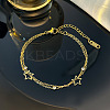 304 Stainless Steel Cable Chain Bracelets WG59DA4-01-3