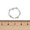 304 Stainless Steel Rhinetsone Open Cuff Rings for Women RJEW-K301-07P-5