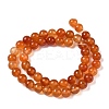 Round Natural Red Agate Bead Strands G-M257-8mm-26-6