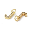 Real 18K Gold Plated Brass Micro Pave Clear Cubic Zirconia Charms KK-E068-VB452-J-3