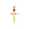 Brass Micro Pave Cubic Zirconia Pendants KK-S510-07G-1