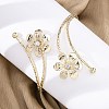Lotus Alloy Arm Cuff Bangles for Girl Women LS-AJEW-A063-01E-G-1