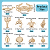 20Pcs 10 Styles Tibetan Style Alloy Pendants TIBEP-UN0001-25G-3