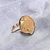 Adjustable 304 Stainless Steel Cuff Open Rings RJEW-C151-01B-G-2