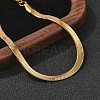 304 Stainless Steel Herringbone Chains Bracelet for Men Women BJEW-D450-01G-02-5