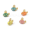 304 Stainless Steel Enamel Charms STAS-P396-19G-M-1