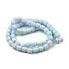 Frosted Imitation Jade Glass Beads Strands GLAA-P058-08A-03-2