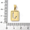 304 Stainless Steel Alphabet Pendants STAS-S152-01G-J-3