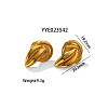 Fashionable Irregular 304 Stainless Steel Stud Earrings for Women MT3122-1-1
