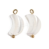 Natural Shell Moon Pendants STAS-D378-37G-1