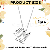 1pc Brass Chain with Alloy Letter Pendants Necklaces NJEW-LP0001-41M-P-2