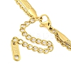 Ion Plating(IP) 304 Stainless Steel Pave Clear Cubic Zirconia Double Layer Necklaces NJEW-S426-01G-3