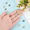 10Pcs 5 Colors Rack Plating Brass Micro Pave Cubic Zirconia Charms ZIRC-HY0001-03-3
