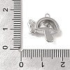 Brass Micro Pave Clear Cubic Zirconia Pendants KK-Z073-20P-3