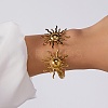 304 Stainless Steel Cuff Bangles for Women BJEW-Z157-01G-04-1