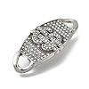 304 Stainless Steel Crystal Rhinestone Connector Charms STAS-M119-06C-AS-2