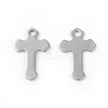 201 Stainless Steel Tiny Cross Charms STAS-F192-077P-3