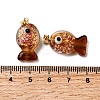 Handmade Dichroic Foil Lampwork Pendants X1-DICH-G001-01G-02-3