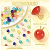 20Pcs Glass Round Pendants PALLOY-YW00064-3