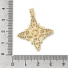 Brass Micro Pave Clear Cubic Zirconia Pendants KK-E799-06E-G-3