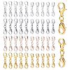 160Pcs 2 Style Zinc Alloy/Stainless Steel Lobster Claw Clasps FIND-PH0004-16-2
