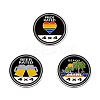 3Pcs 3 Styles Round Aluminum Car Decorative Stickers DIY-UN0005-42-1