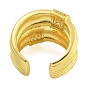 Rack Plating Brass Micro Pave Cubic Zirconia Cuff Rings for Women RJEW-I107-10G-3