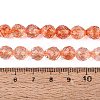 Crackle Transparent Glass Beads Strands GLAA-N068-04A-10-4