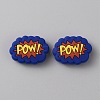 Cloud with Word Pow Food Grade Eco-Friendly Silicone Beads SIL-WH0014-22F-1